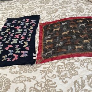 Talbots Black and White Italian Scarf. Like new